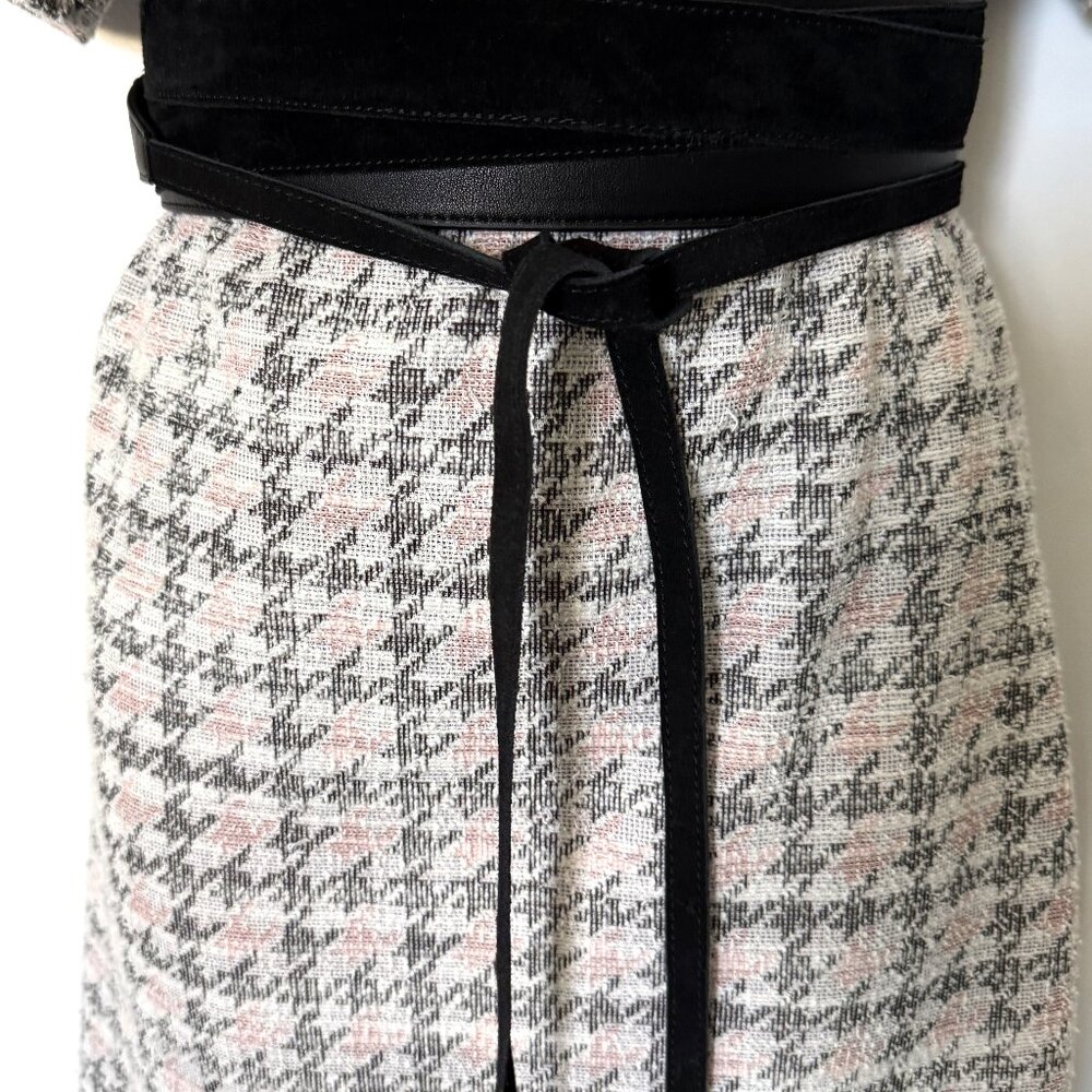 Handmade Belt Women's Black Leather/Suede Еying Fashion Dress Size XL